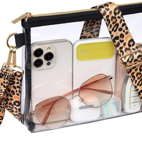 Handbags - Clear Bag for Stadium Events - Clear Purses for Women Stadium Crossbody, Concert